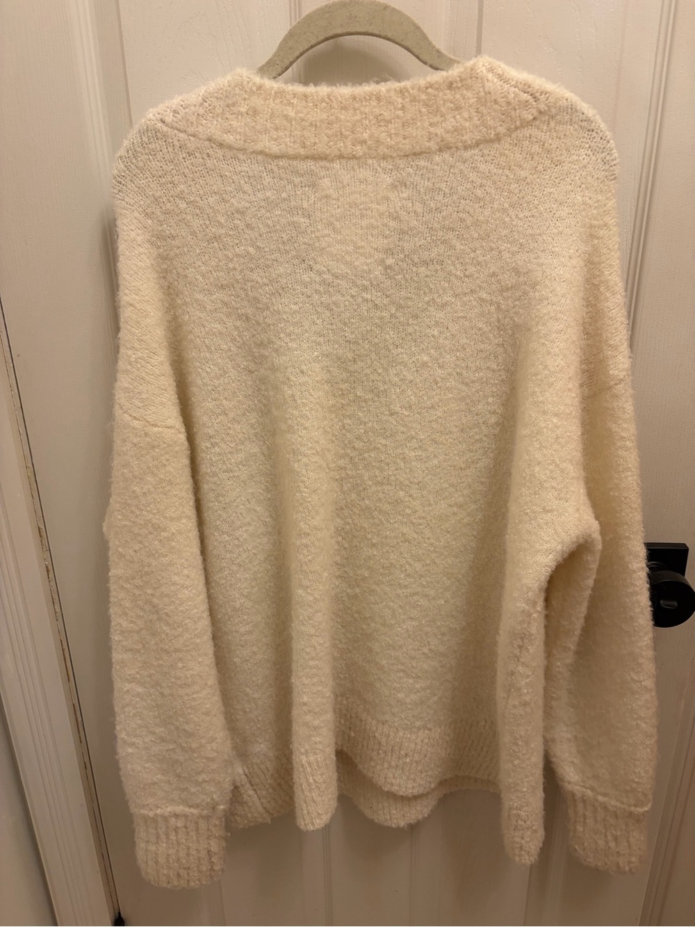 Cream V Neck Sweater - Picture 3 of 9
